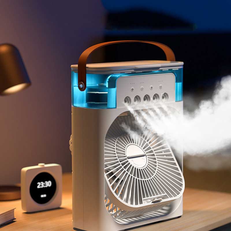 Portable Ultrasonic Humidifying Air Conditioning Fan.