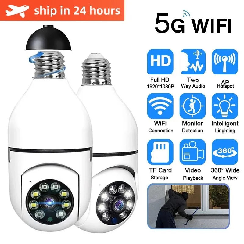 1080P Night Vision Bulb Security Camera