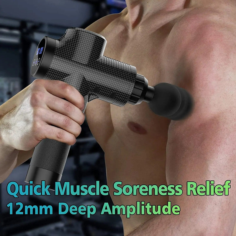 Professional Deep Tissue Massage Fascia Gun With Portable Bag Electric Percussion