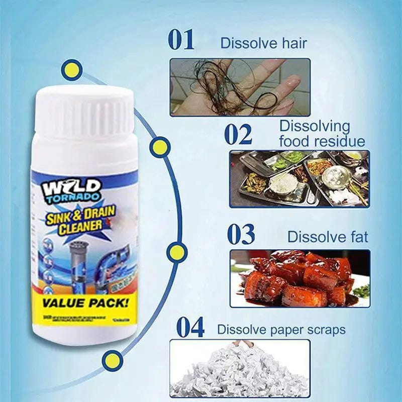 Powerful Sink & Drain Cleaner High Efficiency Powder