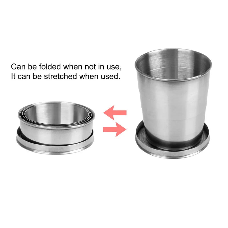 FOLDABLE STAINLESS STEEL TRAVEL CUP