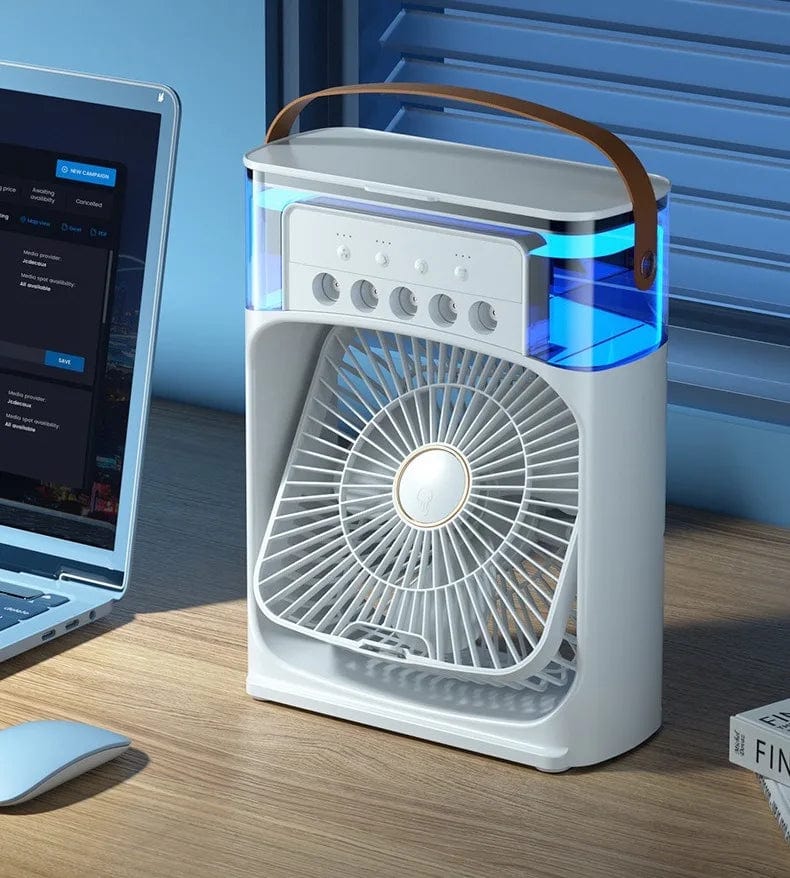 Portable Ultrasonic Humidifying Air Conditioning Fan.