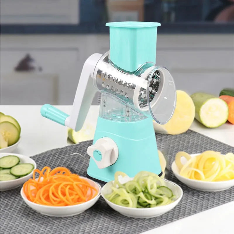 3 In 1 Manual Multifunctional Vegetable Slicer Roller Cutter