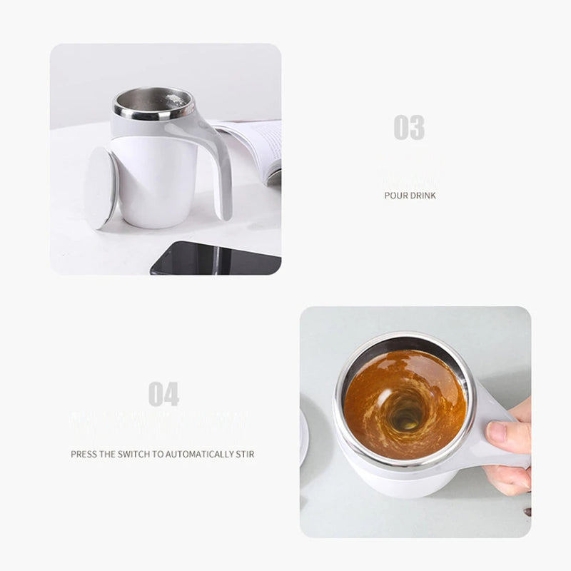 Magnetic Automatic Self-Stirring Coffee Mug