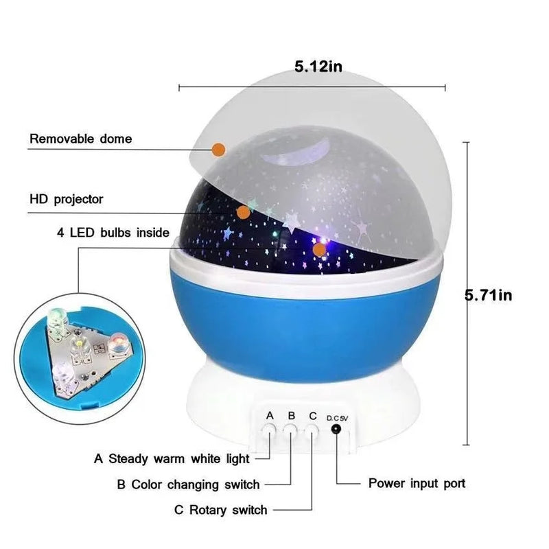 LED Dream Rotating Projection Moon lamp