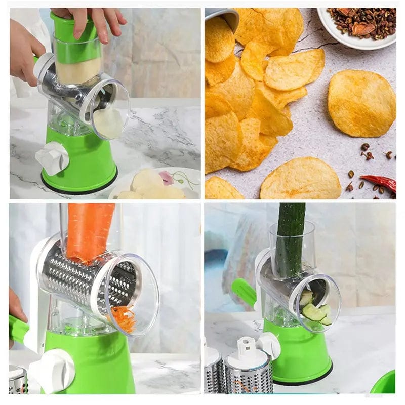 3 In 1 Manual Multifunctional Vegetable Slicer Roller Cutter