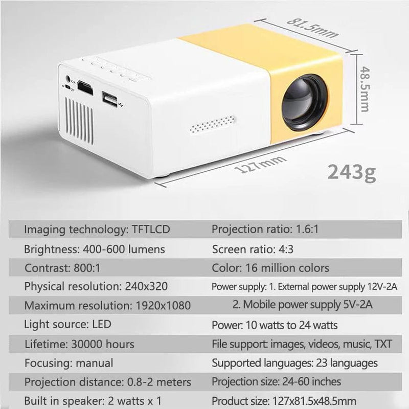 Portable Mini LED Projector