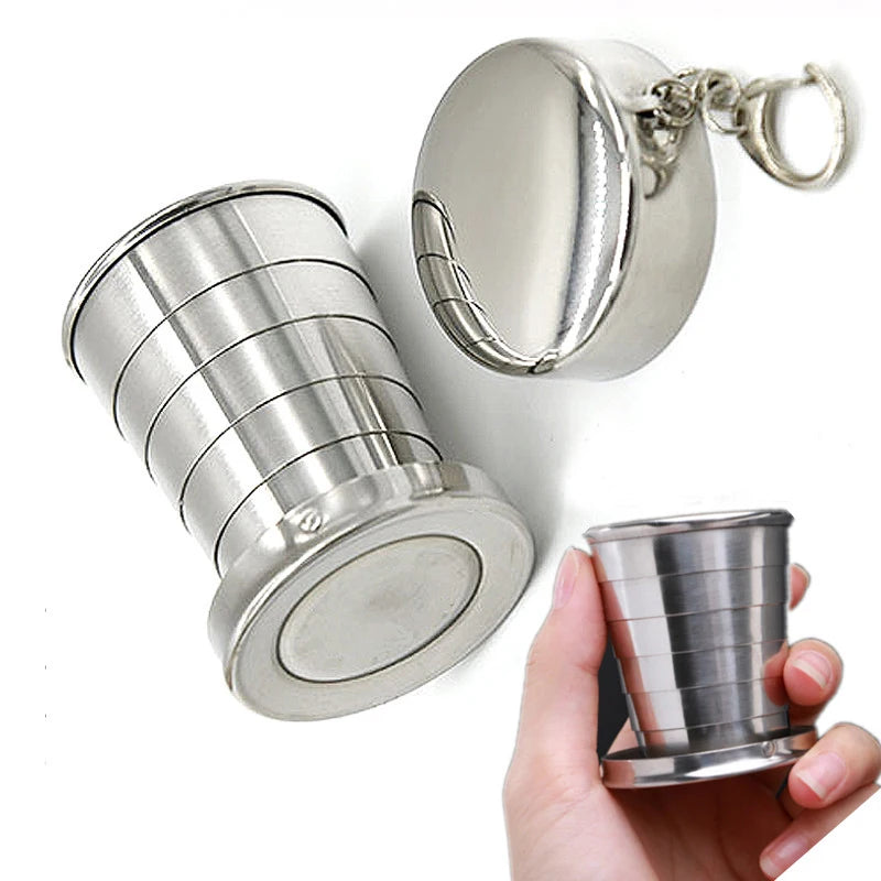 FOLDABLE STAINLESS STEEL TRAVEL CUP