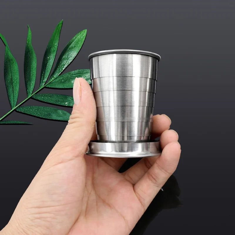 FOLDABLE STAINLESS STEEL TRAVEL CUP